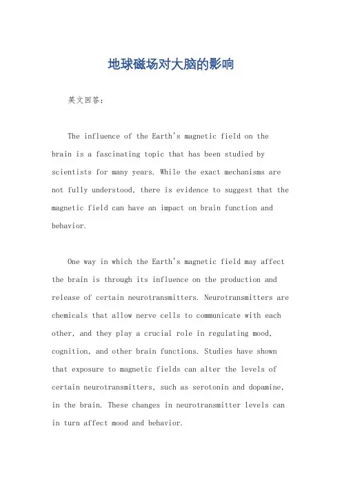 地球磁场对大脑的影响