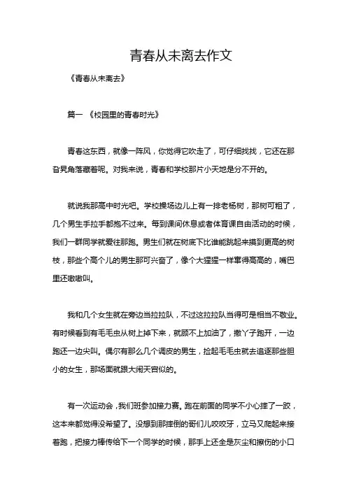 青春从未离去作文
