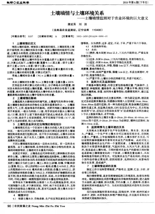 土壤墒情与土壤环境关系——土壤墒情监测对于农业环境的巨大意义