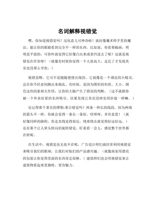 名词解释视错觉