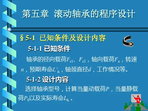 滚动轴承程序设计