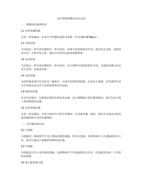 初中物理图像知识点总结