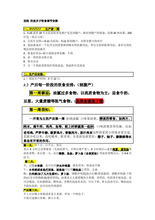 宝妈的坐月子饮食安排与禁忌1-打印