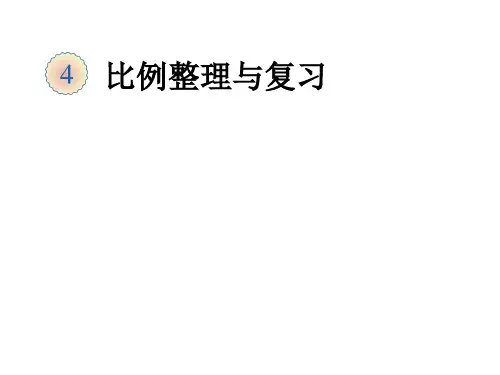 六年级下册数学人教版《比例整理与复习》课件