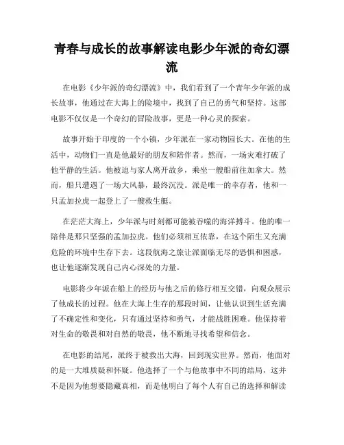 青春与成长的故事解读电影少年派的奇幻漂流