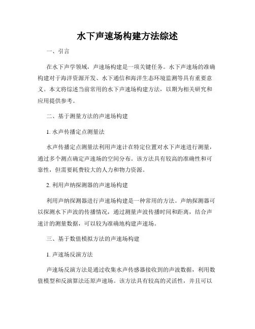 水下声速场构建方法综述