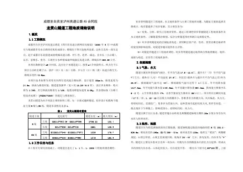 龙贯山隧道隧道工程地质调查报告
