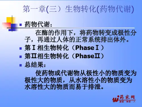 药物化学课件生物转化药物代谢.ppt