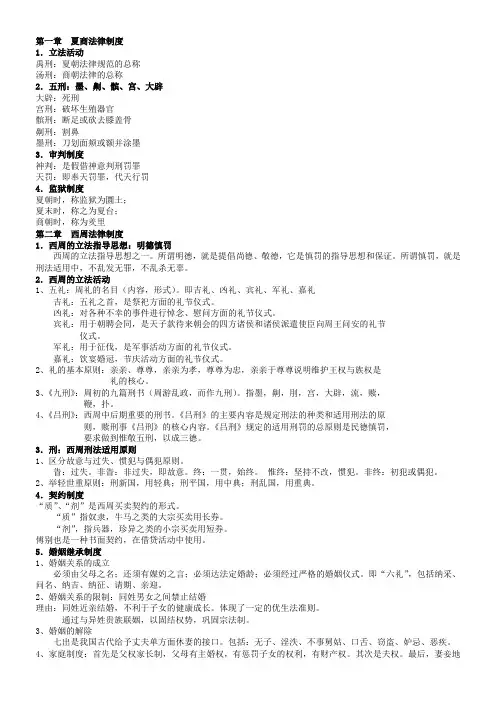华政中法史复习要点