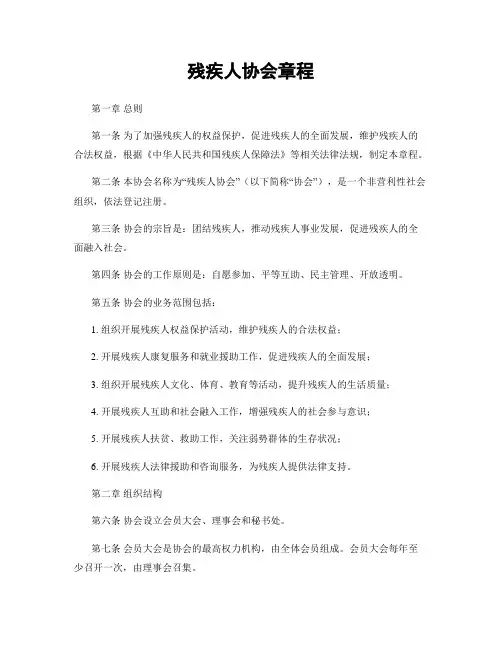 残疾人协会章程