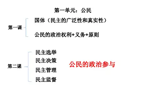 必修二政治生活复习