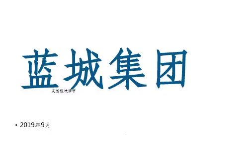 蓝城集团介绍ppt课件