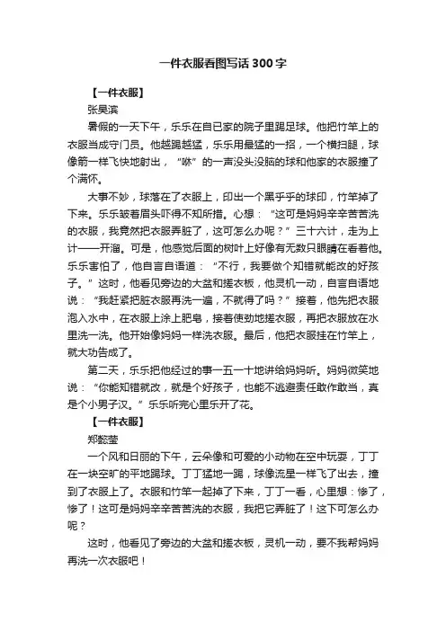 一件衣服看图写话300字