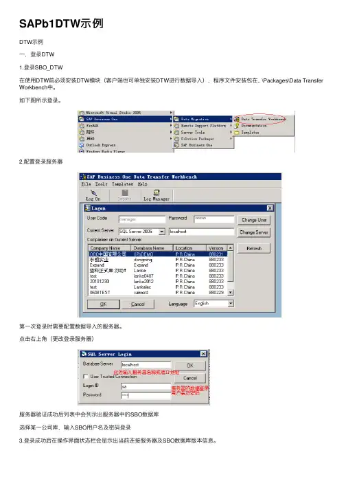 SAPb1DTW示例