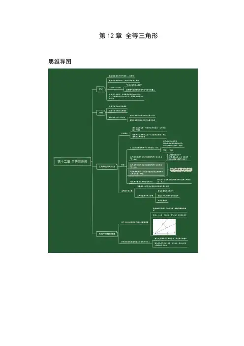 第12章+全等三角形知识点总结+20223-2024学年人教版数学八年级上册+