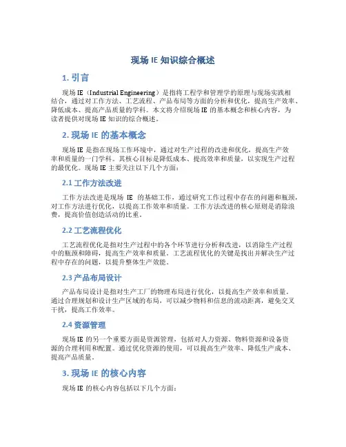 现场IE知识综合概述