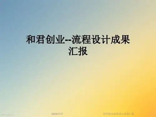 和君创业流程设计成果汇报