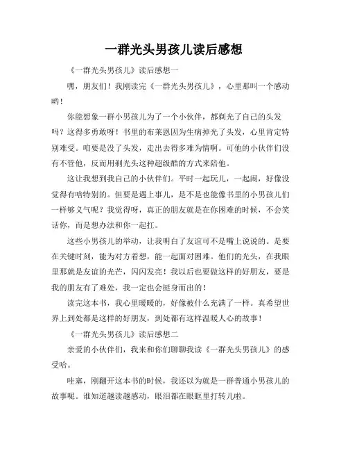 一群光头男孩儿读后感想