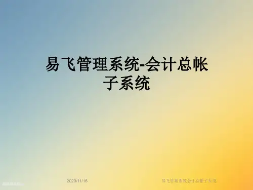 易飞管理系统会计总帐子系统