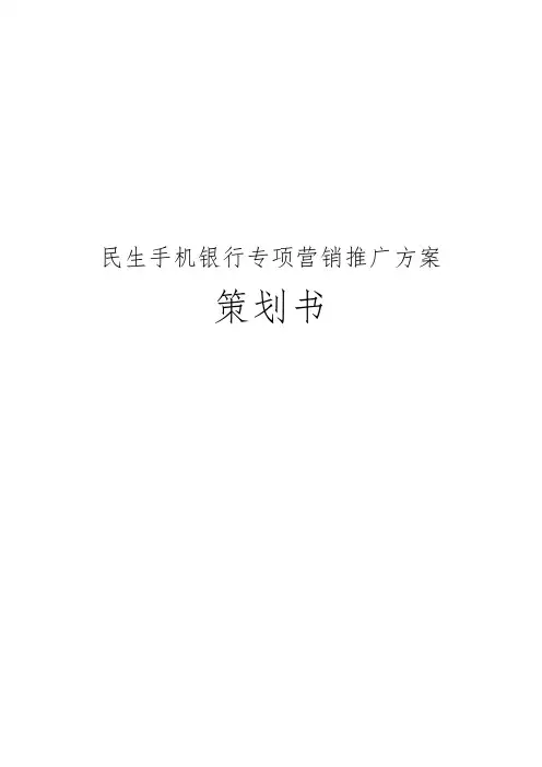 民生手机银行营销方案