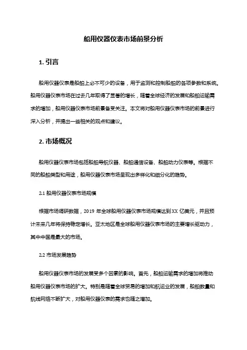 2024年船用仪器仪表市场前景分析