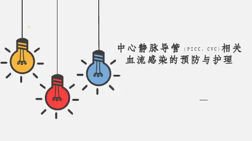 中心静脉导管相关血流感染的预防及护理ppt课件
