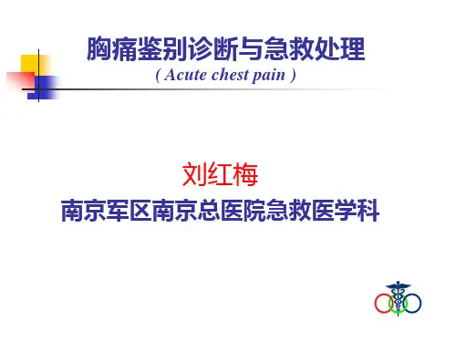 急性胸痛鉴别诊断及处理-刘红梅