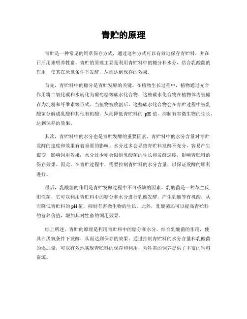 青贮的原理