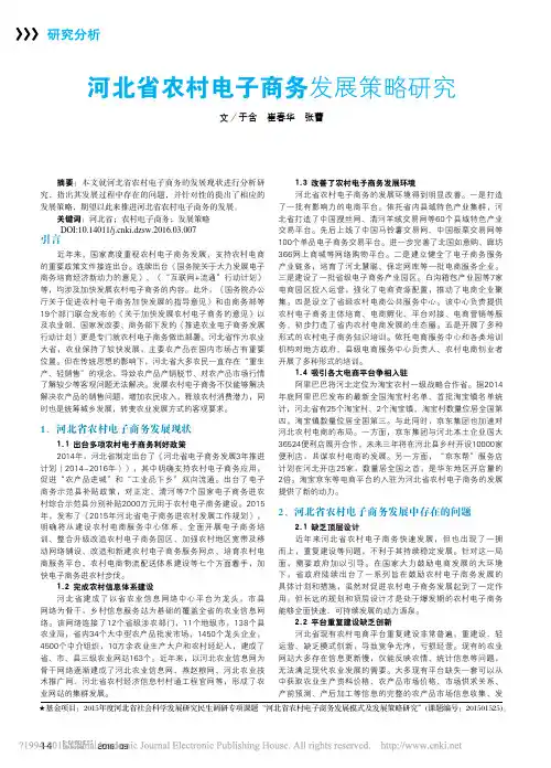 河北省农村电子商务发展策略研究_于含_崔春华_张蕾