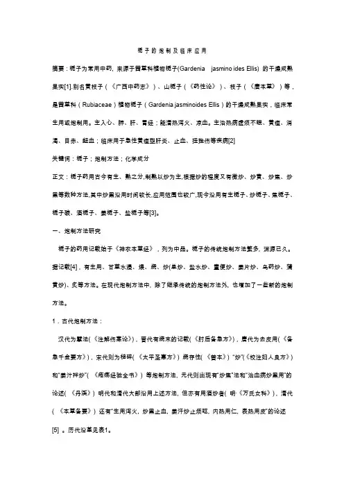 炮制综述——精选推荐