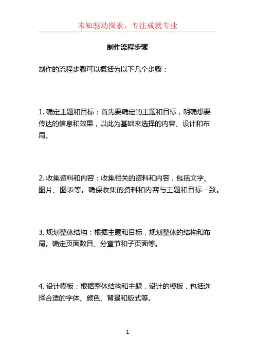 ppt制作流程步骤