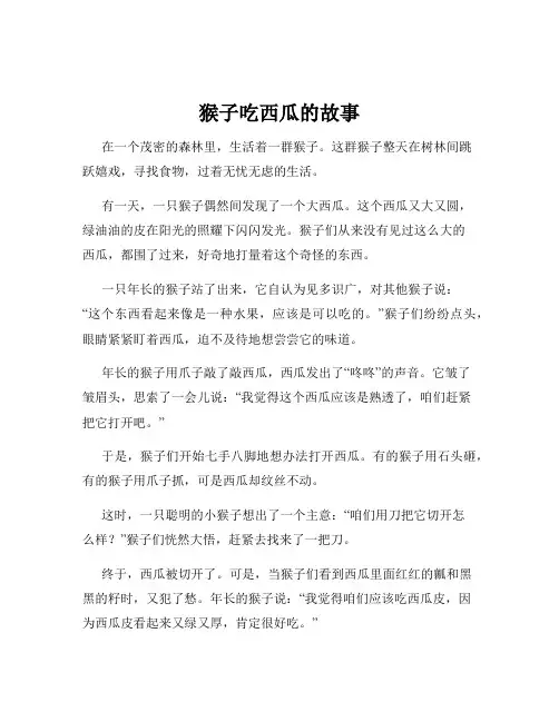 猴子吃西瓜的故事