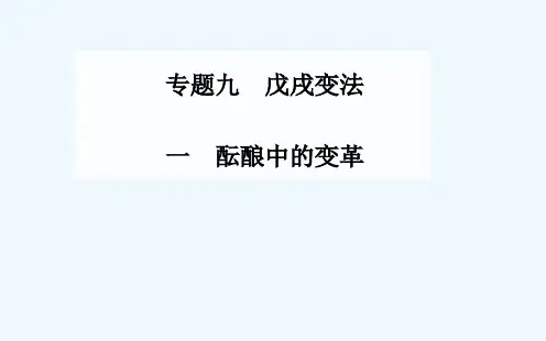专题九、一酝酿中的变革课件 人民版选修1课件