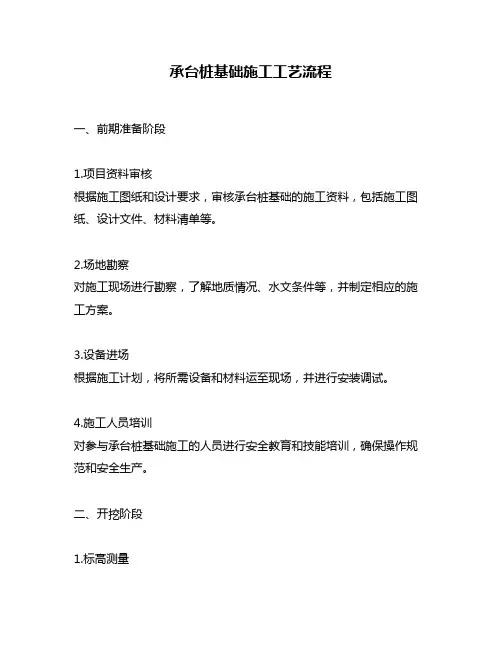 承台桩基础施工工艺流程