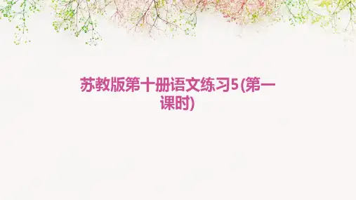 苏教版第十册语文练习5(第一课时)