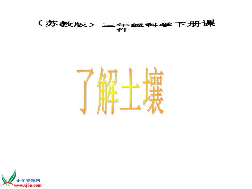 苏教版小学科学三年级下册《了解土壤》PPT课件