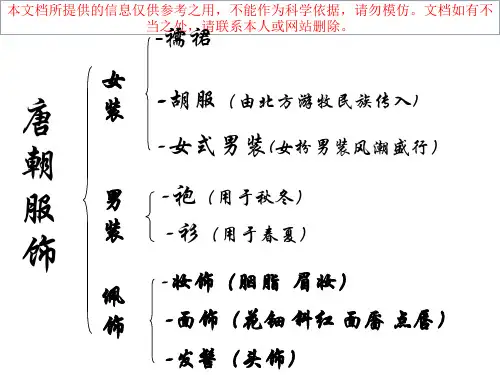 唐朝服饰专题知识专业知识讲座