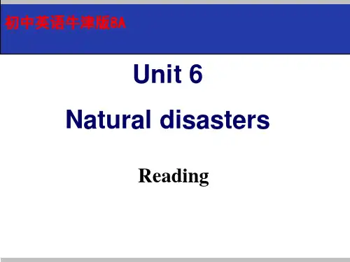 英语教学课件系列 Natural disasters 自然灾害 阅读 Reading
