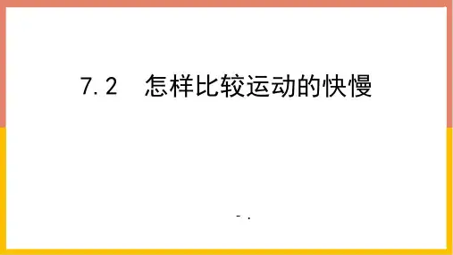 《怎样比较运动的快慢》运动和力PPT课件
