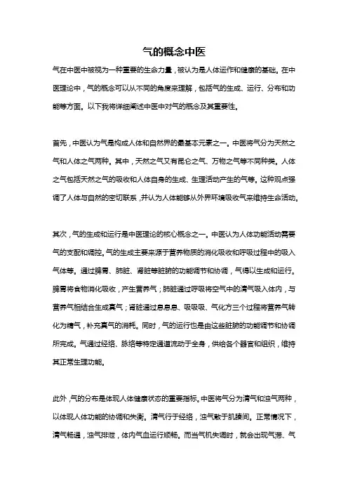 气的概念中医