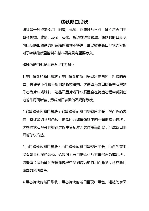 铸铁断口形状