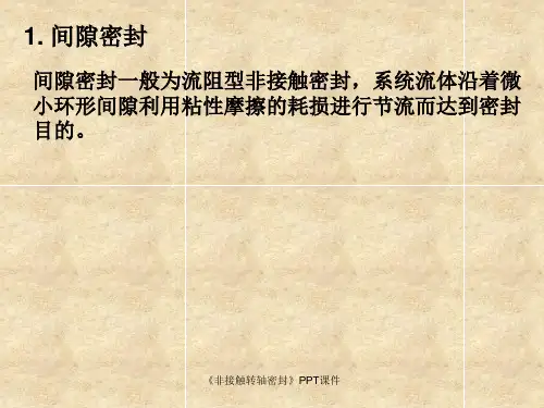 非接触转轴密封课件