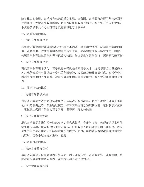 比较音乐教育实践