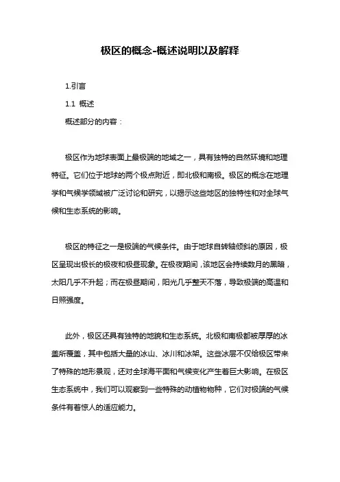 极区的概念-概述说明以及解释