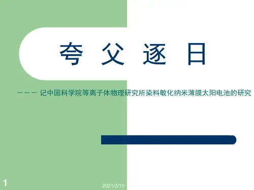超简单染料敏化太阳能电池制作方法课件ppt