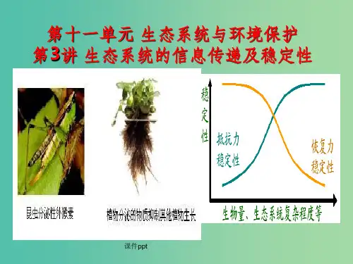 高考生物一轮复习 第十一单元 第3讲 生态系统的信息传递及稳定性