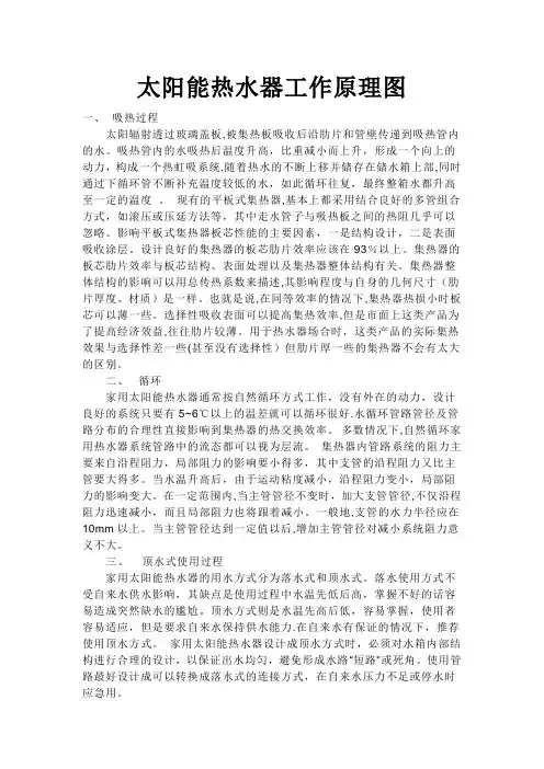 太阳能热水器工作原理图