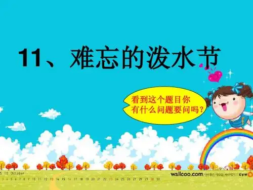 11《难忘的泼水节》(公开课)