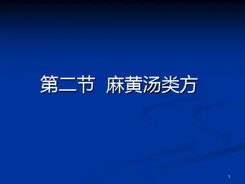 第二节麻黄汤类方PPT课件