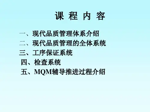 现代品质管理体系